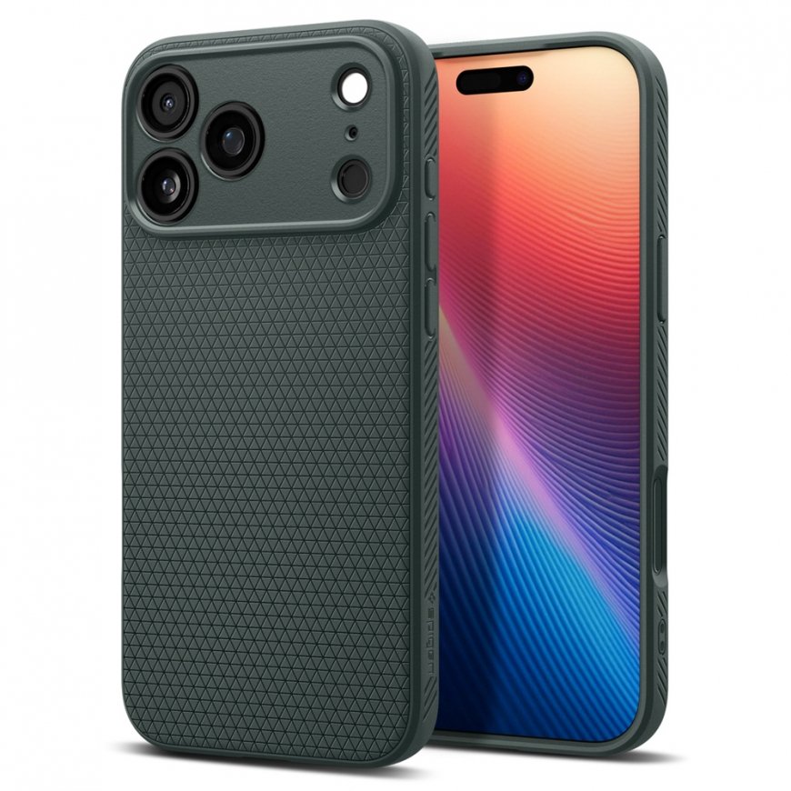 Spigen Liquid Air -kuori iPhone 17 Pro:lle, vihreä – 2