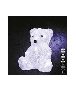 Springos Karhu Ulkovalaistus, akryylinen karhu, 16 LED