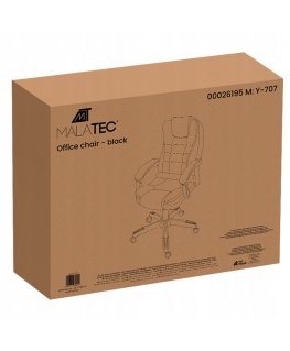 Office chair with footrest - black Malatec 26195