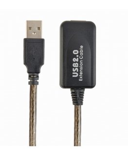 Gembird USB A/USB A M/F 5m USB kabelis USB 2.0 Juoda