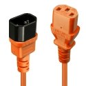 Lindy 2m IEC Extension Cable, Orange Lindy 2m IEC Extension Cable, Orange