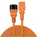 Lindy 2m IEC Extension Cable, Orange Lindy 2m IEC Extension Cable, Orange