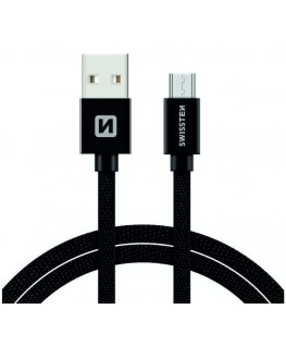 Swissten 71522201 USB-kaapeli USB 2.0 1,2 m USB A Micro-USB B musta