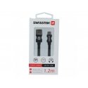 Swissten 71522201 USB kabelis USB 2.0 1,2 m USB A Micro-USB B Melns Swissten 71522201 USB kabelis USB 2.0 1,2 m USB A Micro-USB B Melns