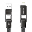 Blitzwolf BW-HDC7 4-in-1 USB+C+Lightning cable 240W 1.2m (black) Blitzwolf BW-HDC7 4-in-1 USB+C+Lightning cable 240W 1.2m (black)