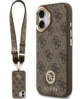 Guess 4G Strass Logo & Big Strap Metallinapit MagSafe-kuori varten