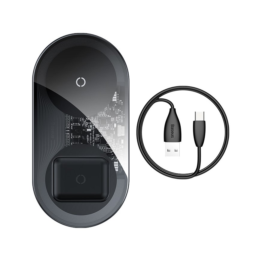 Baseus WXJK-01 Headphones, Smartphone Black USB Wireless charging Indoor – 4