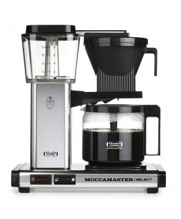 Moccamaster KBG Select Polished Silver Pilnībā automātisks Kafijas automāts ar karstā ūdens pilināšanu 1,25 L