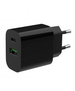Gembird TA-UC-PDQC20-01-BK mobile device charger Universal Black AC Fast charging Indoor