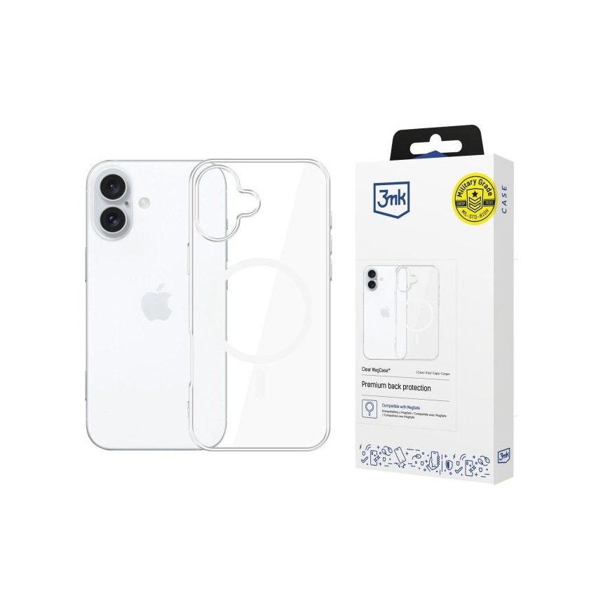 3MK Clear MagCase mobile phone case 15.5 cm (6.12") Cover Transparent