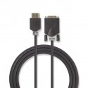 Nedis CCBW34800AT20 videokaapeli-adapteri 2 m HDMI-tyyppi A (vakio) DVI-D Antrasiitti Nedis CCBW34800AT20 videokaapeli-adapteri 2 m HDMI-tyyppi A (vakio) DVI-D Antrasiitti