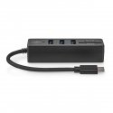 Nedis CCGB64250BK01 laptop dock/port replicator Wired USB Type-C Black