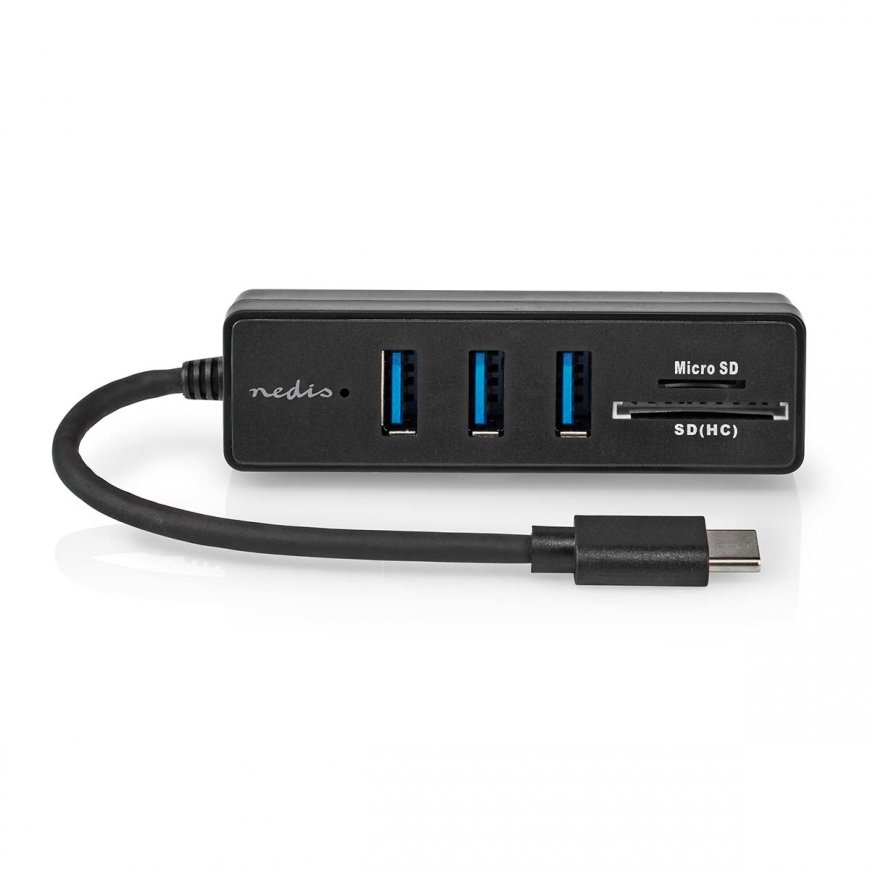 Nedis CCGB64250BK01 kannettavien tietokoneiden telakka ja porttitoistin Langallinen USB Type-C musta – 3