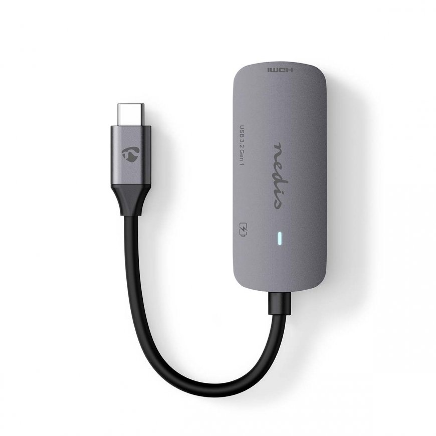 Nedis CCGB64230GY01 jaotur USB 3.2 Gen 1 (3.1 Gen 1) Type-C 5000 Mbit/s Hall – 5