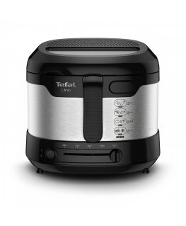 Tefal Uno FF215D Single 1.8 L Stand-alone 1600 W Deep fryer Black, Stainless steel