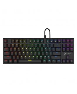 Savio SAVGK-TEMPEST X2 BROWN keyboard Universal USB QWERTY Black