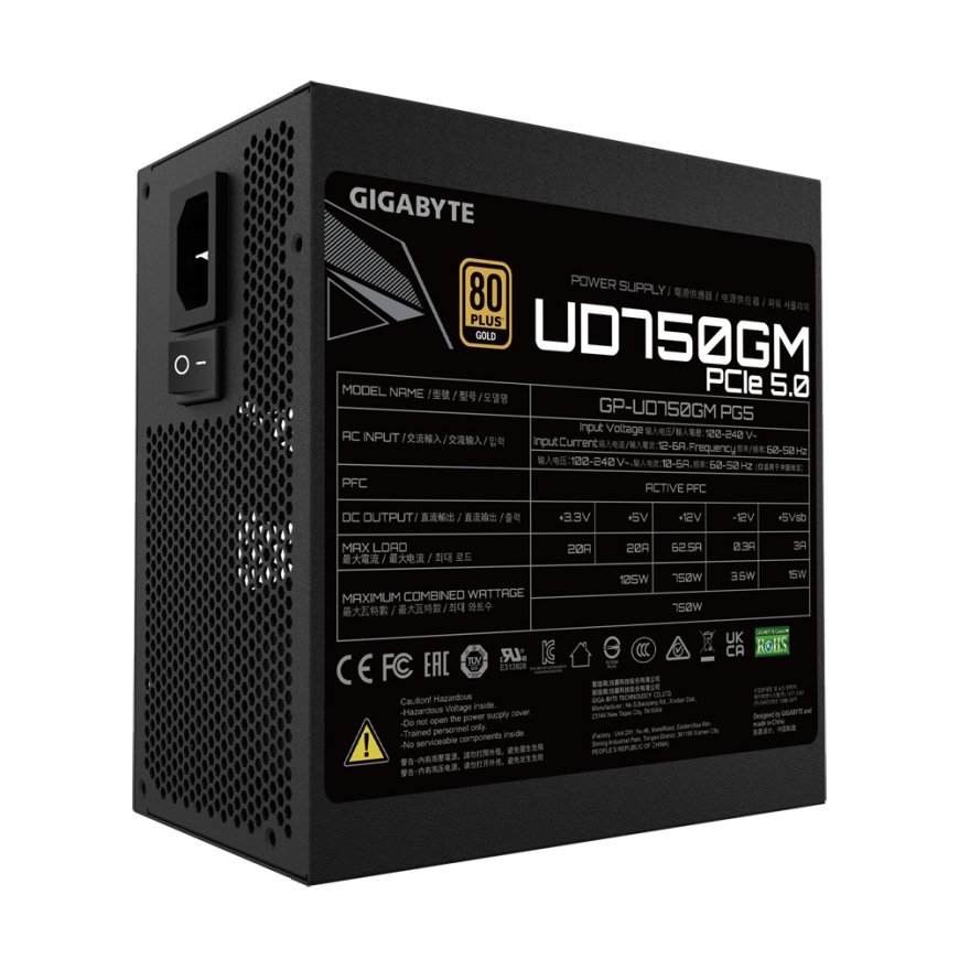 GIGABYTE UD750GM PG5 virtalähdeyksikkö 750 W 20+4 pin ATX ATX musta – 2
