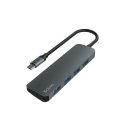Savio Hub USB-C - 4 x USB-A AK-54 USB 3.2 Gen 1 (3.1 Gen 1) Type-A 1000 Mbit/ai Juoda