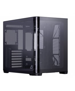 Juodasis audra Artemis FT1B ATX korpusas su panorama langu, juodas