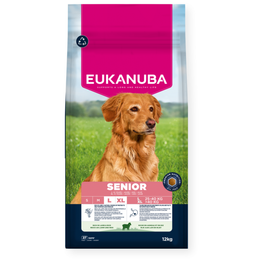 EUKANUBA Senior Lielie Jēra un Rīsu