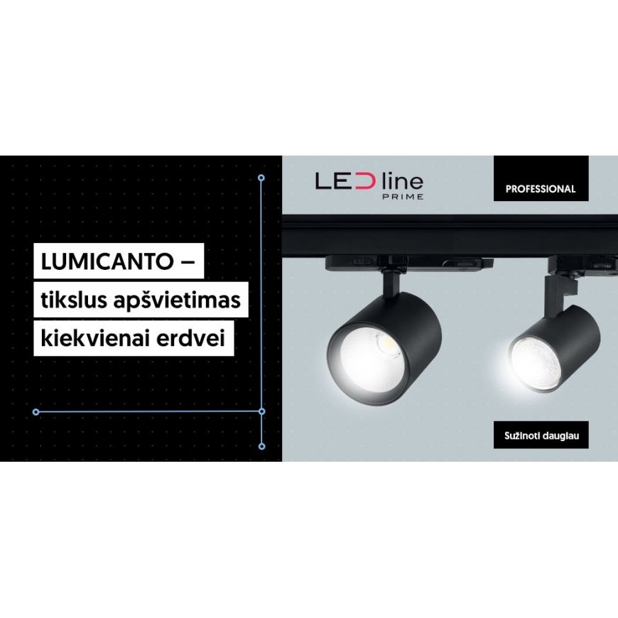Led Line Prime L-shaped connector for 3-phase track LUMICANTO right side white