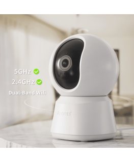 Arenti iekštelpu 5G Wi-Fi UHD 3K/5MP Pan Tilt Zoom Privātā kamera