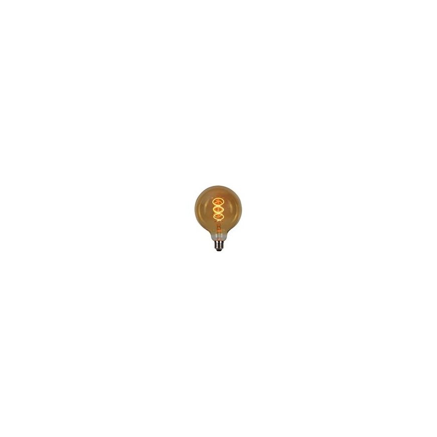 LED spuldze E27 G125 230V 4W 210lm, dzintara balta 1800K, RETRO VINTAGE GOLD, dimmējama, LED line PRIME