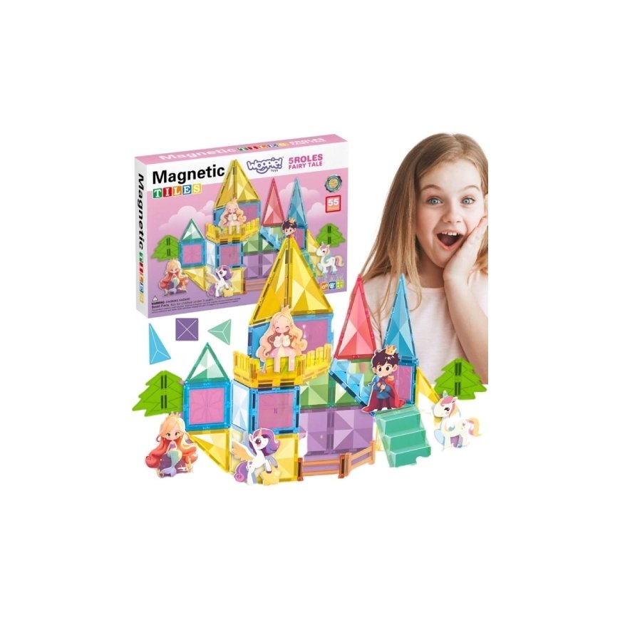 WOOPIE Magnetic Construction Blocks 3D Educational Set Fairy Tale Castle 55 pcs. – 2