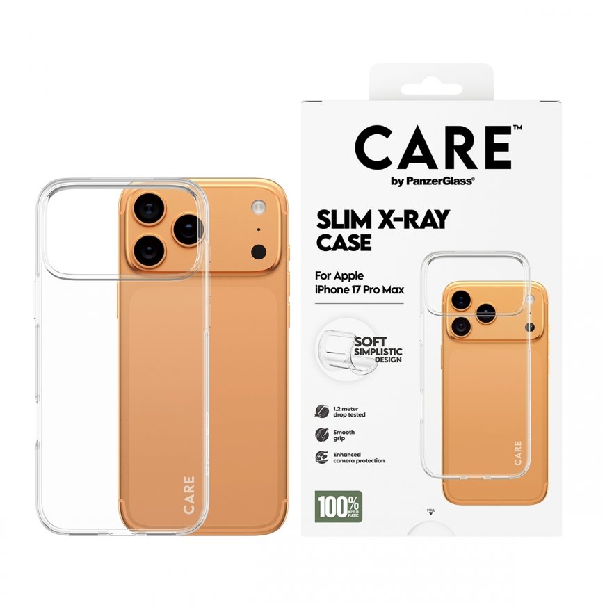 PanzerGlass CARE by ® Fashionable Case Transparent X-Ray Soft Basic iPhone 17 Pro Max mobiliojo tele – 2