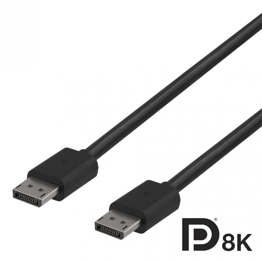 Deltaco DP8K-1020-K 2 m DisplayPort Melns