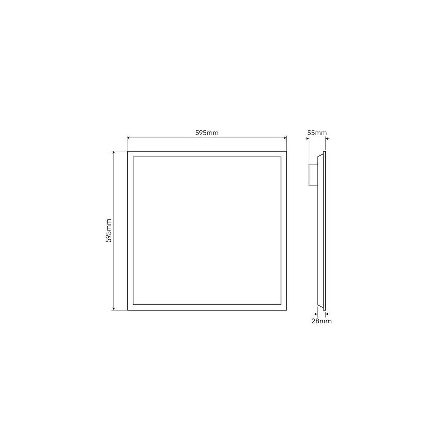 LED-valopaneeli 28W, 60x60cm, 4000lm, 142lm/W, neutraali valkoinen 4000K, LED line PRIME