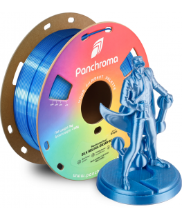 Polymaker Panchroma PLA DUAL SILK plastikas - Beluga Sidabrinis-Mėlyna