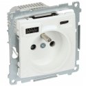 Kontaktas Simon GNIAZDO POJEDYNCZE Z ZASILACZEM USB DGZ1ZUSB2CA.01/11-SIMON54 Premium 230 V 16 A