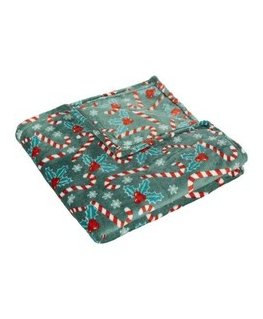 Atmosphera Wool blanket with Christmas pattern, 130 x 180 cm