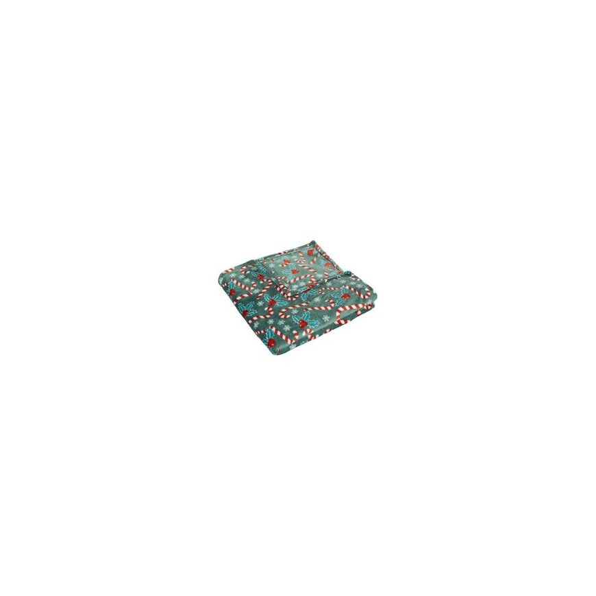 Atmosphera Wool blanket with Christmas pattern, 130 x 180 cm