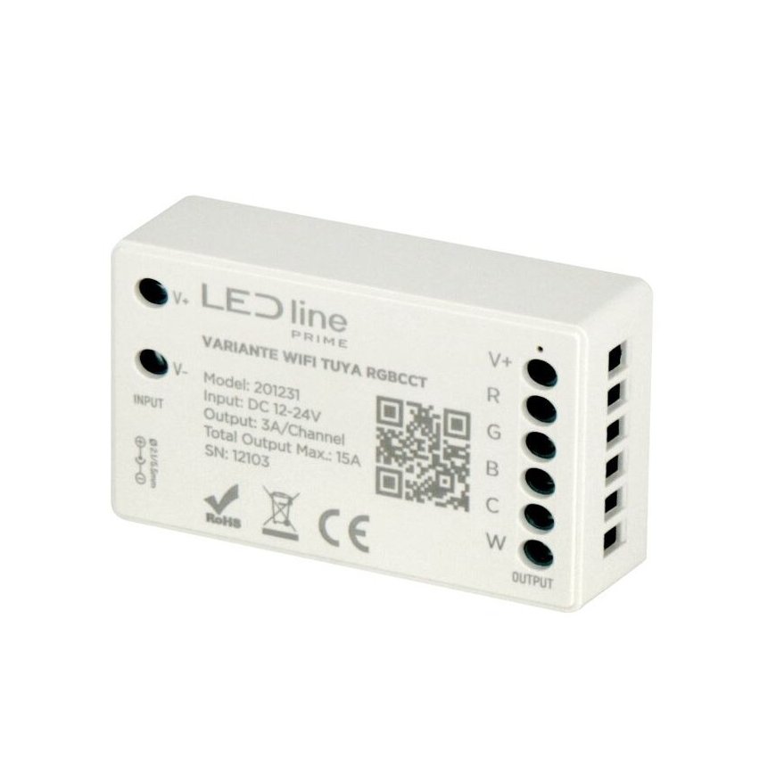 LED ribade kontroller RGB+CCT, 12/24Vdc, 15A, RF, Wi-Fi, TUYA juhtimisega, LED line PRIME – 2