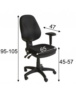 Home4You Darba krēsls 421FGA-LUX melns