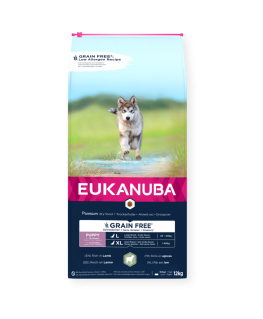 EUKANUBA Kucēnu lielajiem, bagāts ar jēra gaļu, 12kg
