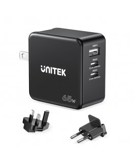 UNITEK P1117B mobiilseadme laadija Universaalne Must Vahelduvvool Kiirlaadimine Hoonesisene