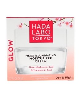 Hada Labo Tokyo, Spīdums, Hialuronskābe, Apgaismojošs un mitrinošs, Dienai un naktij, Gela krēms, Seja, 50 ml