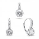 Brilio Silver Brilio Sidabrinis Elegant silver set with zircons SET201W (pendant, earrings) Brilio Silver Brilio Sidabrinis Elegant silver set with zircons SET201W (pendant, earrings)