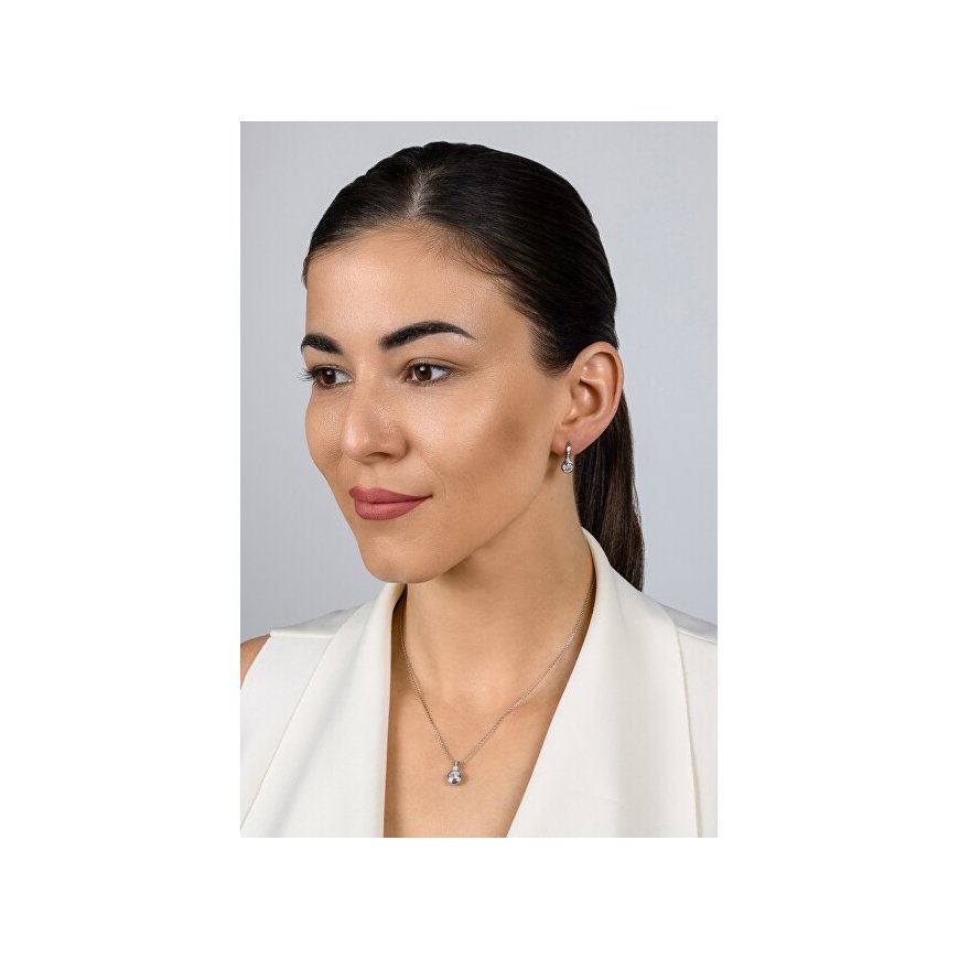Brilio Silver Brilio Sidabrinis Elegant silver set with zircons SET201W (pendant, earrings) – 2