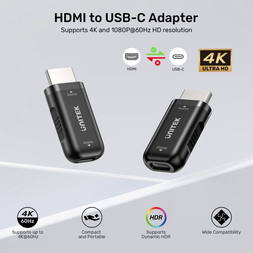 UNITEK Adapteris Unitek HDMI uz USB-C