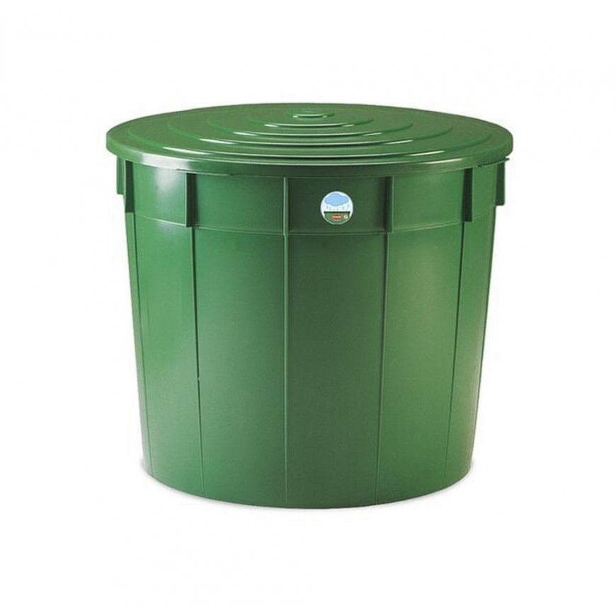 Prosperplast 'Compacta R Duo' trash bin, brown/black, capacity 40 l, one compartment, two lids, NDRF40-WG5C_S411 – 2