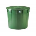 Prosperplast 'Compacta R Duo' trash bin, brown/black, capacity 40 l, one compartment, two lids, NDRF40-WG5C_S411 Prosperplast 'Compacta R Duo' trash bin, brown/black, capacity 40 l, one compartment, two lids, NDRF40-WG5C_S411