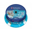 Verbatim CD-R AZO Wide Inkjet Printable 700 MB 52x 25 kpl Verbatim CD-R AZO Wide Inkjet Printable 700 MB 52x 25 kpl