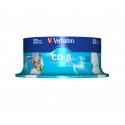 Verbatim CD-R AZO Wide Inkjet Printable 700 MB 52x 25 vnt Verbatim CD-R AZO Wide Inkjet Printable 700 MB 52x 25 vnt