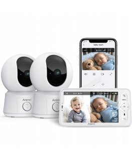 Arenti 2MP/1080P WiFi комплект для детей с двумя камерами + ЖК-дисплей
