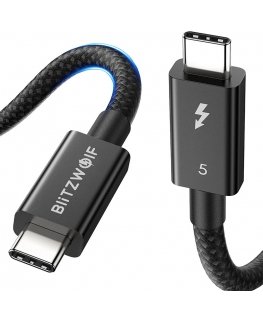 BlitzWolf BW-HDC8 240W USB-C - USB-C -kaapeli, 1,5 m (musta)