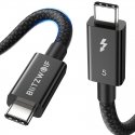 BlitzWolf BW-HDC8 240W USB-C uz USB-C kabelis, 1.5m (melns) BlitzWolf BW-HDC8 240W USB-C uz USB-C kabelis, 1.5m (melns)